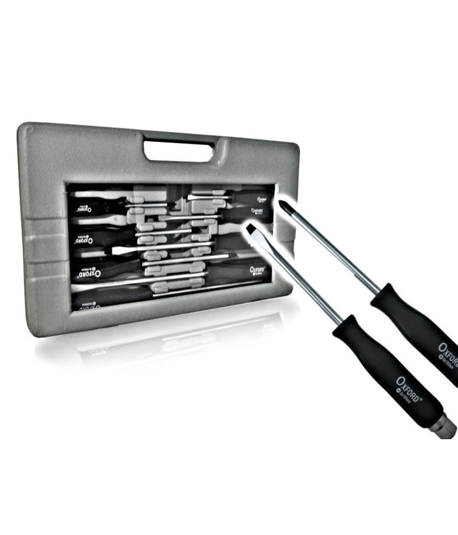 Kit Set 12 Cacciaviti Cacciavite Impatto A Croce E Taglio Con Manico Ad Impatto         