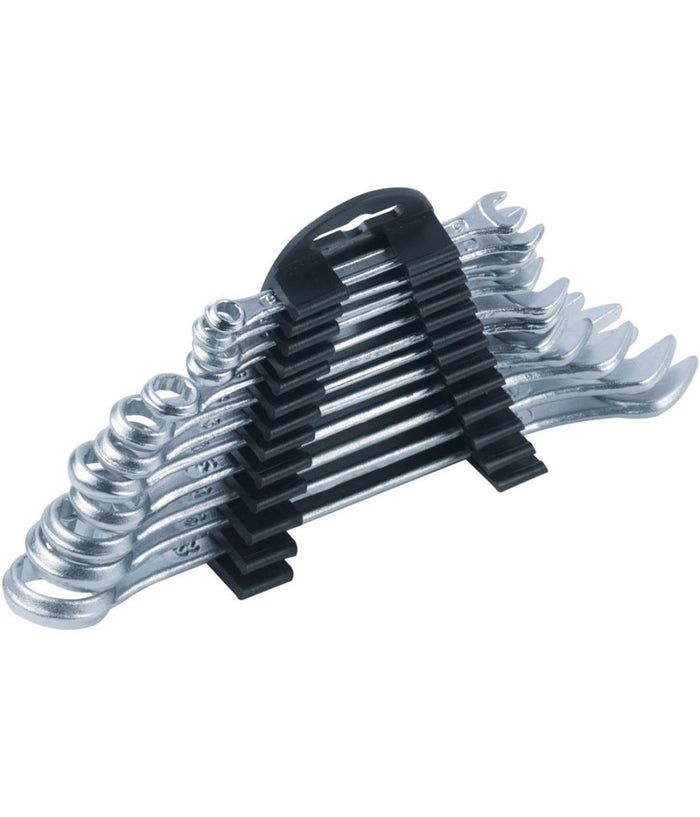 Kit Set 12 Chiavi Forchetta A Stella Combinate In Acciaio Con Supporto Parete         