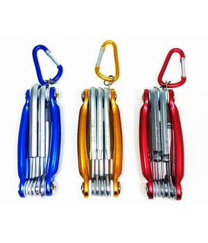 Kit Set 24 Pezzi Chiavini Pieghevoli Torx Forati Esagonali Sferici Ball Point         