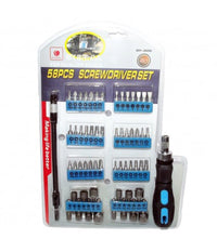 Kit Set 58 Pezzi Torx Cacciaviti Punte Inserti Bussola Ph Pz Intercambiabili         
