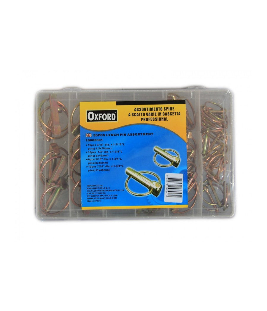 Kit Set Assortimento 50 Spine Coppiglie A Scatto Fermi Coppiglie Perni Spinotti         