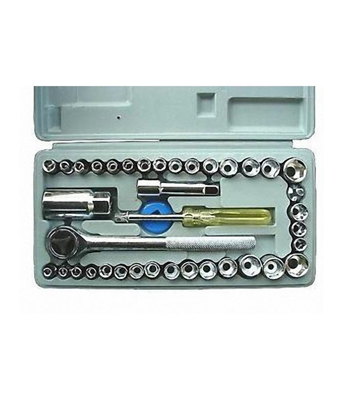 Kit Set Chiavi A Bussola Con Cricchetto 40 Pezzi Giravite Valigetta In Plastica         