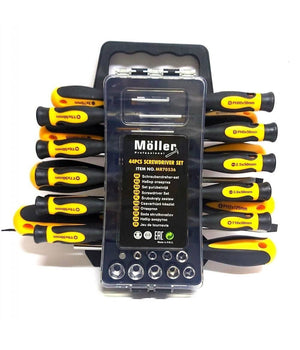 Kit Set Da 44 Pezzi Cacciaviti Torx Esagonali Punte Inserti Bussola         