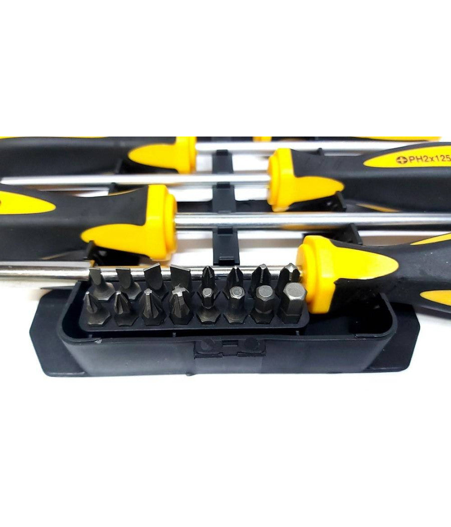 Kit Set Da 44 Pezzi Cacciaviti Torx Esagonali Punte Inserti Bussola         