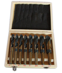 Kit Set Da 8 Punte Per Trapano Per Forare Ferro Frese Fresa Cofanetto In Legno         