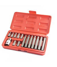 Kit Set Inserti Chiavi Bussole Torx 15 Pz Hex 1/2" H10 Professionale 15 Pz Torx         
