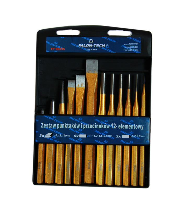 Kit Set Scalpelli Cacciaspine Cacciachiodi Punzoni 12 Pz Pezzi Caccia Chiodi         