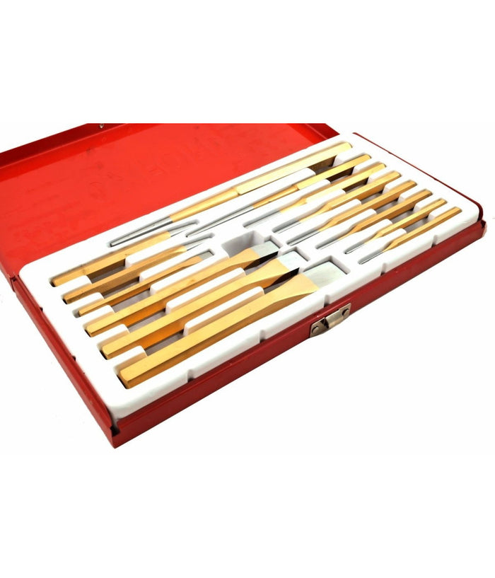 Kit Set Scalpelli Cacciaspine Cacciachiodi Punzoni 14 Pz Pezzi Caccia Chiodi         