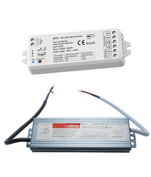 Kit Smart Striscia Led Ip68 Cob Neon Flex Dimmerabile 24v Centralina Vocale Wifi         