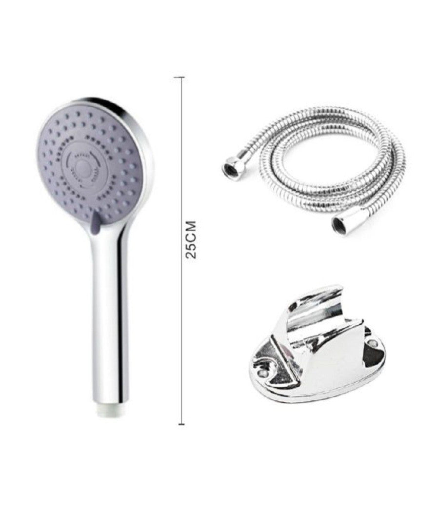 Kit Soffione Doccetta 25cm Multigetto Doccia Bagno Con Staffa Tubo 1,5 Mt 55275         