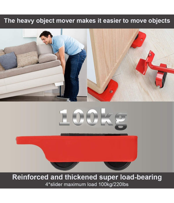 Kit Sollevatore Solleva Mobili Con Ruote Piastra 200kg Spostare Sollevare Mobile         