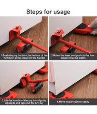 Kit Sollevatore Solleva Mobili Con Ruote Piastra 200kg Spostare Sollevare Mobile         