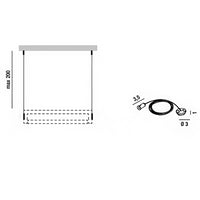 Kit sospensione fisso per SWAY MOOD Bianco - Accessorio con cordino