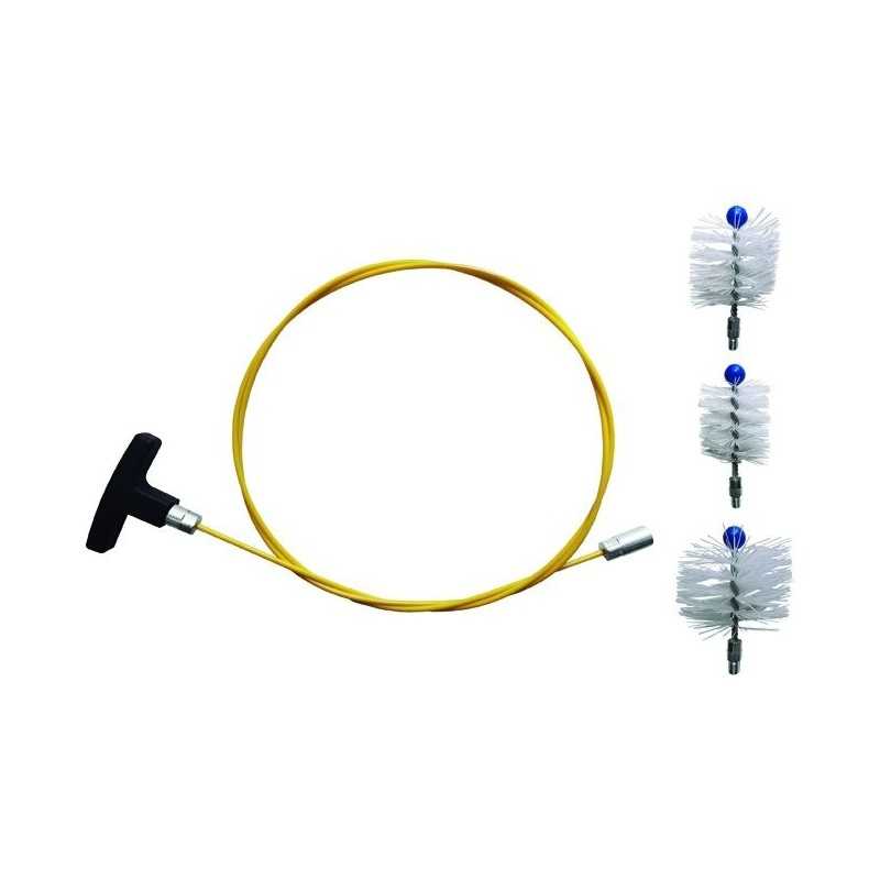 Kit Spazzacamino per Tubi Stufa Asta Flexi 200 Cm 8-10-12 Cm