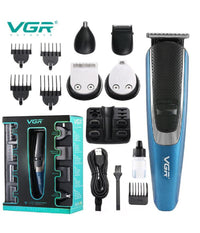 Kit Tagliacapelli Barba Professionale Ricaricabile Elettrico Senza Fili Vgr V172         