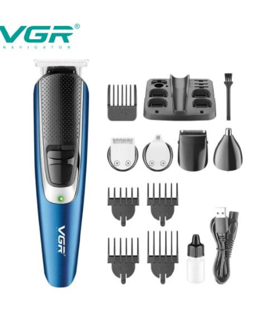 Kit Tagliacapelli Barba Professionale Ricaricabile Elettrico Senza Fili Vgr V172         