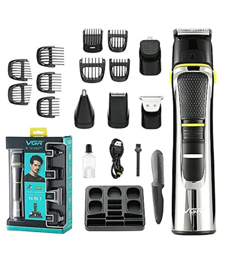 Kit Tagliacapelli Professionale Multifunzione Barba Orecchie Impermeabile V-100         