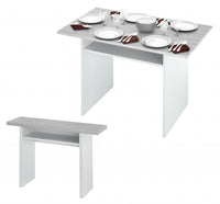 KIT TAVOLO CONSOLLE 35/70X120XH75CM BIANCO CEME