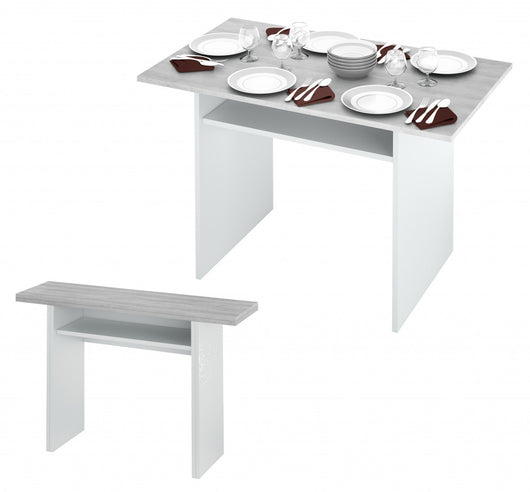 KIT TAVOLO CONSOLLE 35/70X120XH75CM BIANCO CEME