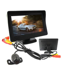 Kit Telecamera Retromarcia Monitor 4,3" Tft Lcd Staffata Cablata Auto Camper         
