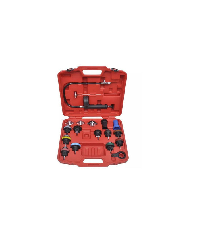 Kit Tester Di Pressione Prova Radiatore Test Professionale Universale 18 Pezzi         