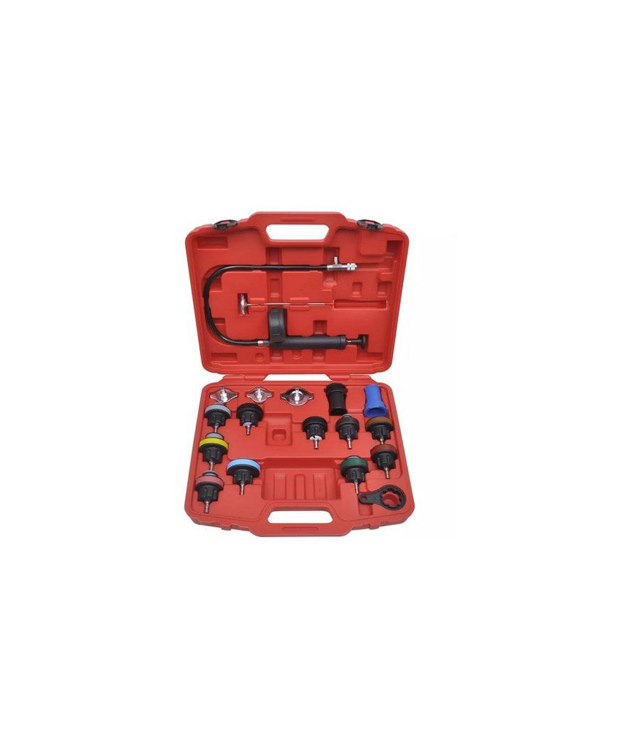 Kit Tester Di Pressione Prova Radiatore Test Professionale Universale 18 Pezzi         