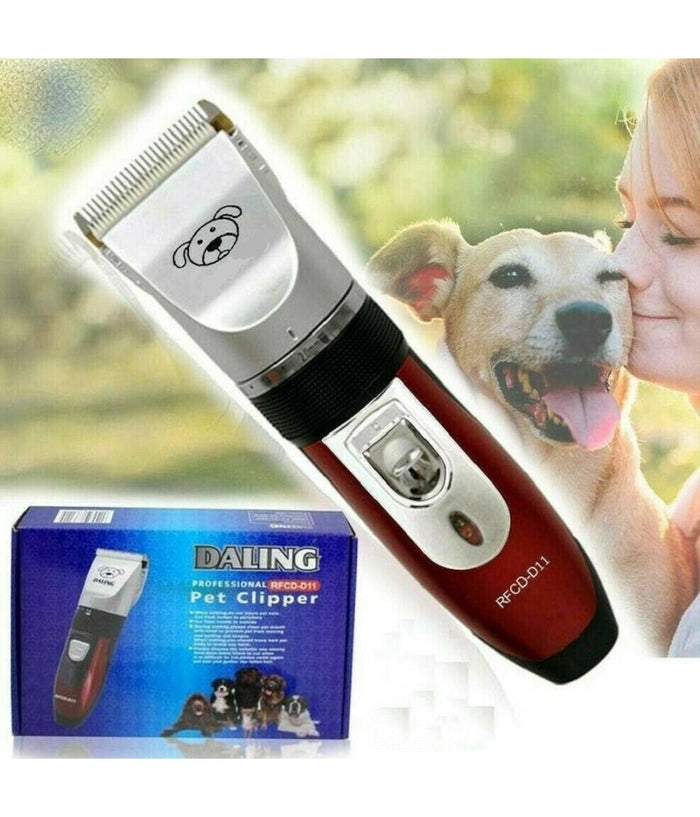 Kit Tosatrice Per Cani Tosatore Doppia Batteria Ricaricabile 4 Pettini Rfcd-d11         