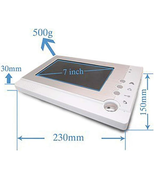 Kit Video Citofono Videocitofono Monitor 7" Registra Telecamera Ir Giorno Notte         
