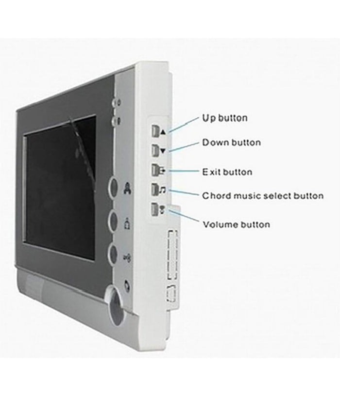 Kit Video Citofono Videocitofono Monitor 7" Registra Telecamera Ir Giorno Notte         