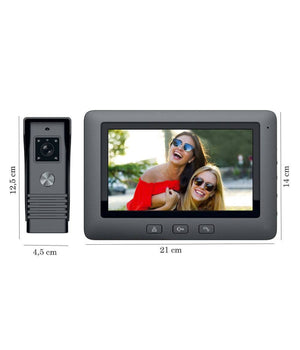Kit Videocitofono Monofamiliare Monitor 7'' Telecamera Apriporta Rlc07         