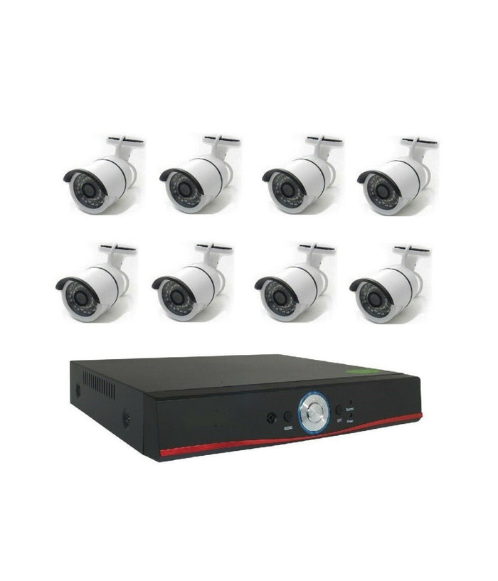 Kit Videosorveglianza Ahd 1080p Onvif 4 8 Ch Canali 3mp 3.6mm Vga Hdmi Lan Tp-01         