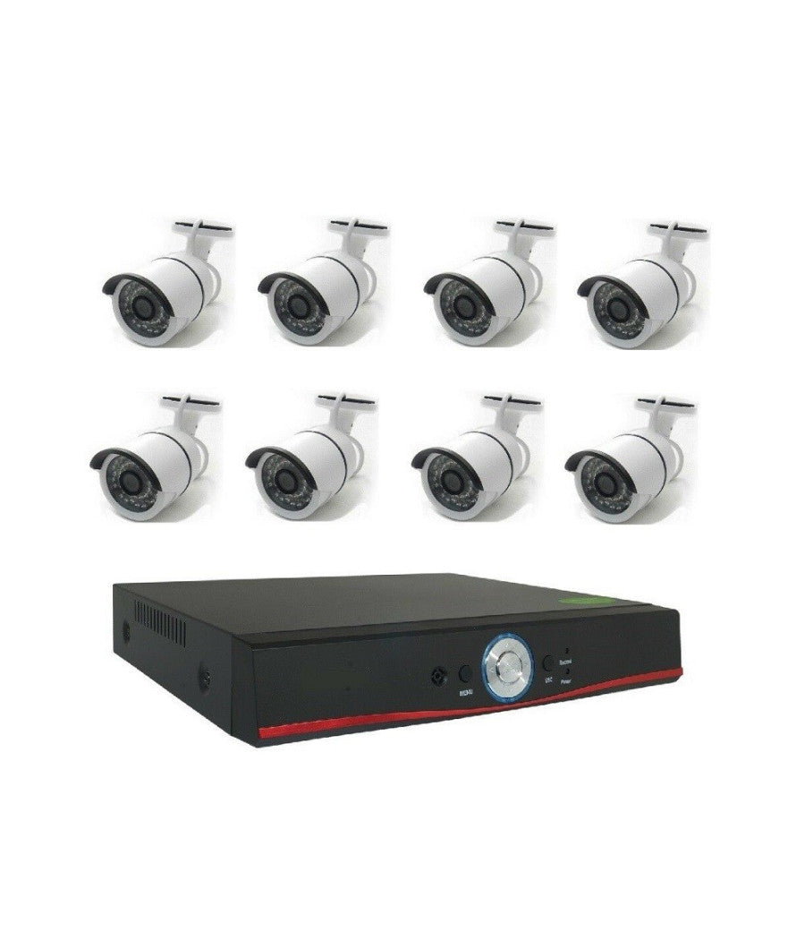 Kit Videosorveglianza Ahd 1080p Onvif 4 8 Ch Canali 3mp 3.6mm Vga Hdmi Lan Tp-01         