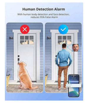 Kit Videosorveglianza Sicurezza 8ch 5mp Dvr 8 Canali 4 Telecamera Esterno H.265         