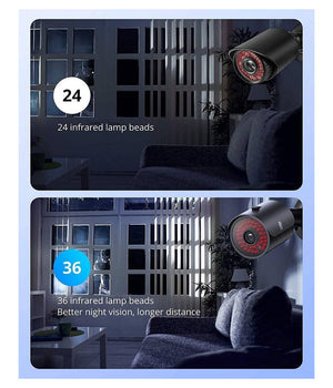 Kit Videosorveglianza Sicurezza 8ch 5mp Dvr 8 Canali 4 Telecamera Esterno H.265         