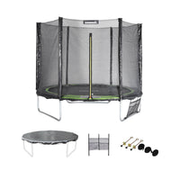 Trampolino 250cm con confezione di accessori, verde