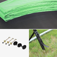 Trampolino 250cm con confezione di accessori, verde