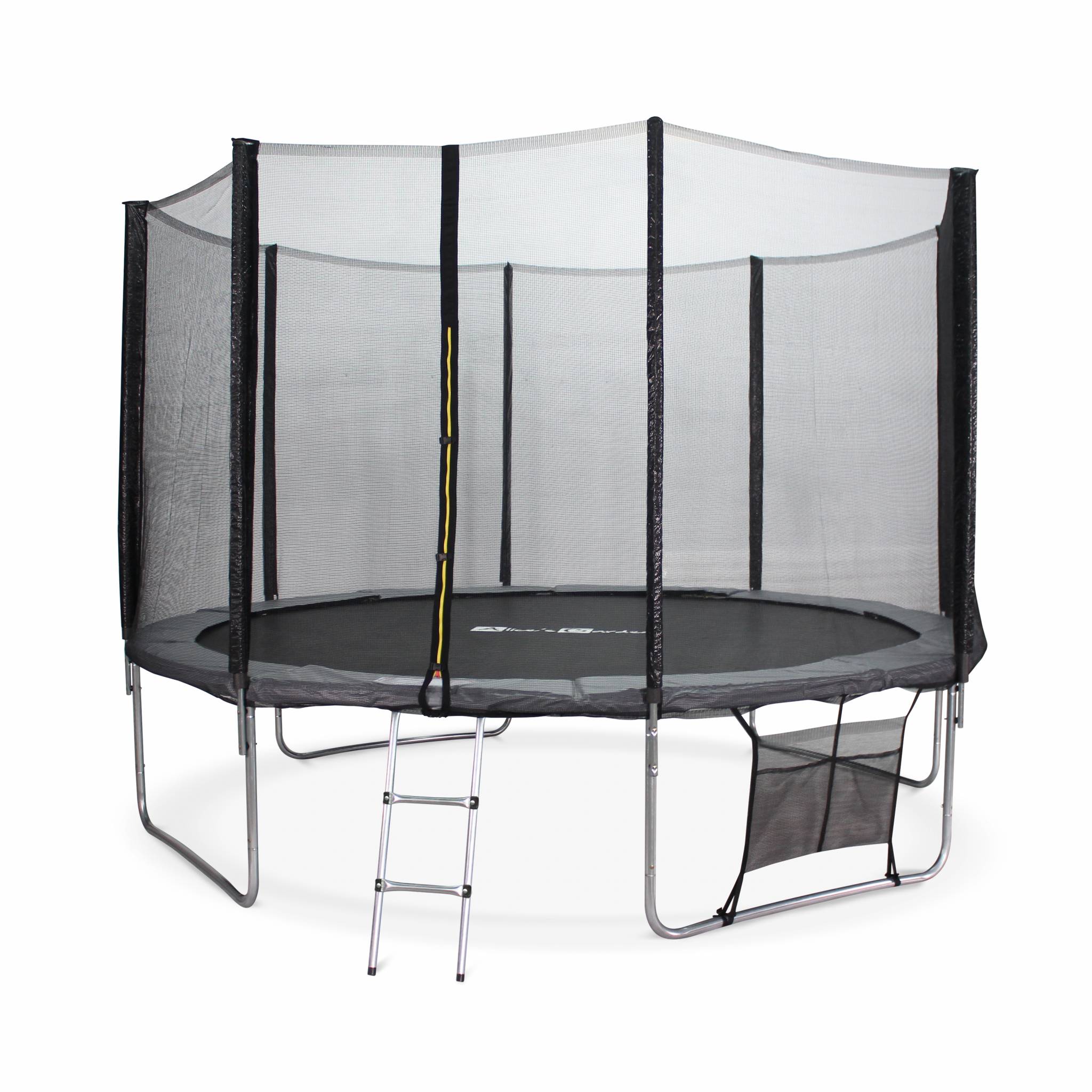 Trampolino 370cm con pacchetto di accessori, grigio
