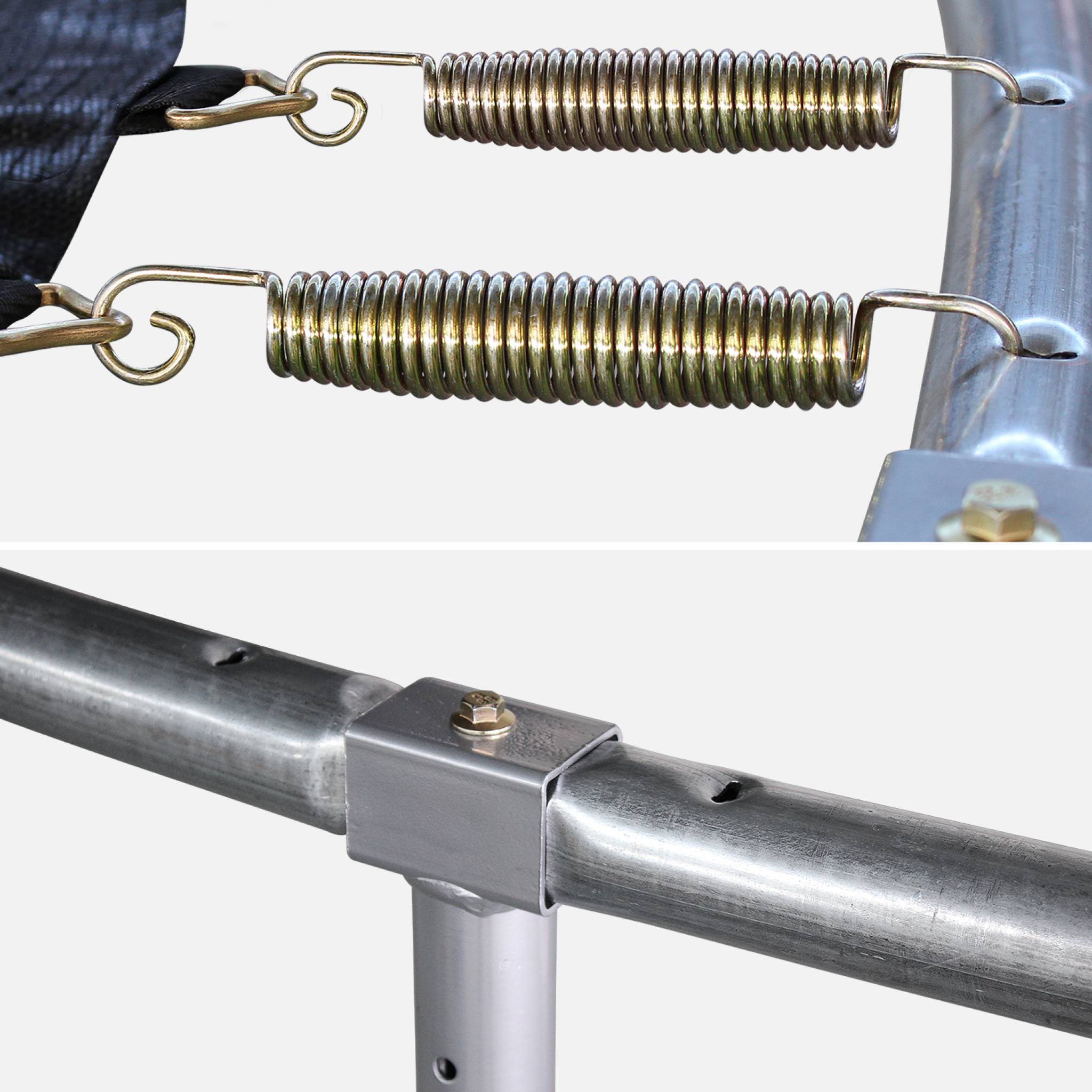 Trampolino 400cm con pacchetto di accessori, grigio