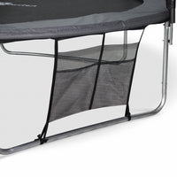 Trampoline ø460cm - neptune xxl gris et filet, échelle, bâche, filet
