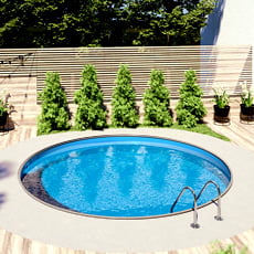Piscina interrata in acciaio circolare NEWSKYBLUE 400 - h. 120 cm