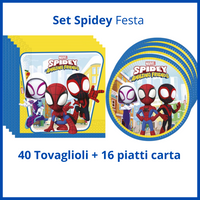 kit set festa  a tema spidey and his amazing friends party addobbi compleanno bambino marvel , palloncino , piatti ,bicchieri , tovaglioli