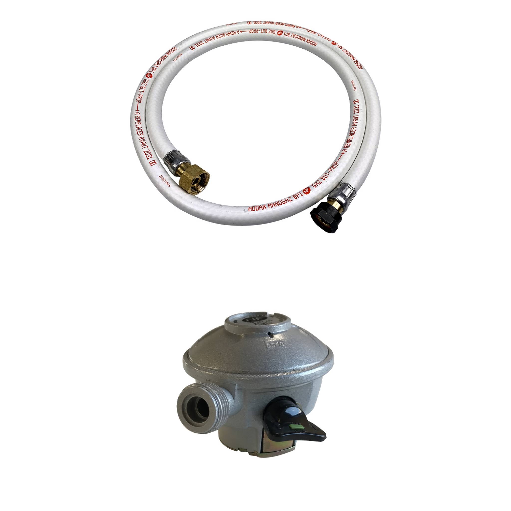 Kit di tubo del gas e regolatore di propano, grigio