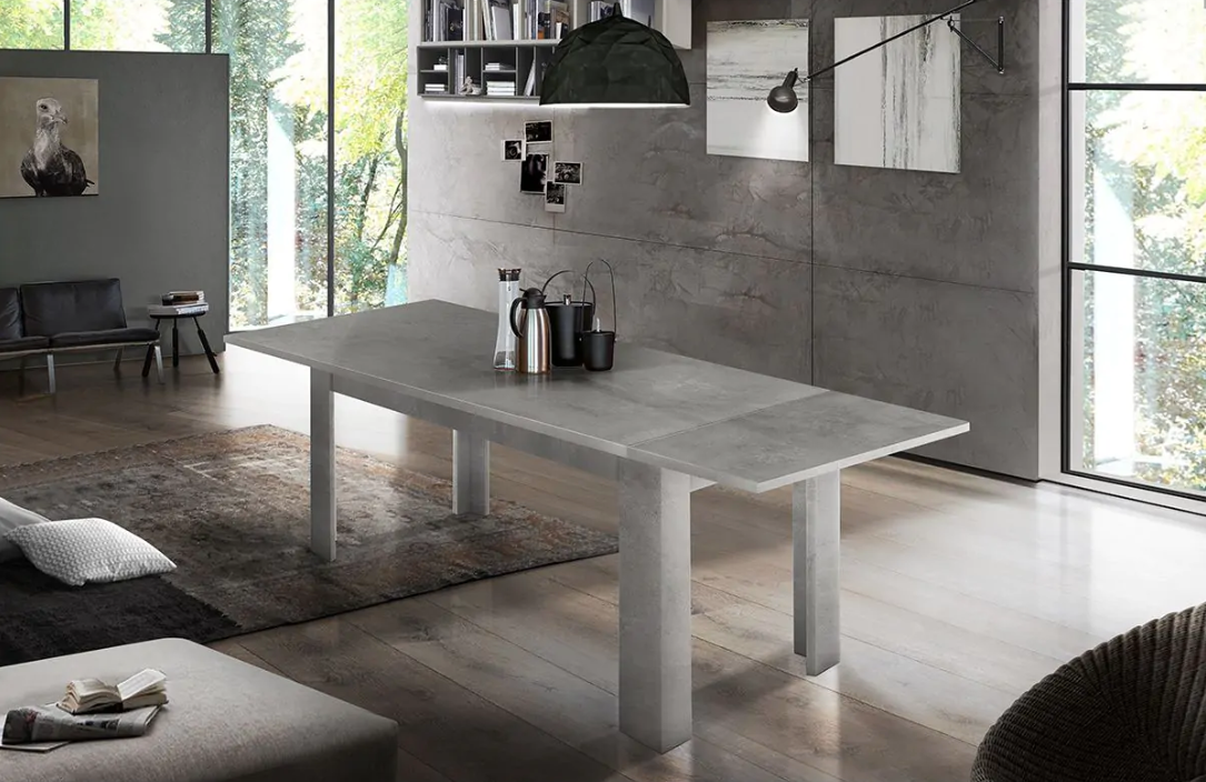  Tavolo moderno allungabile in finitura Cemento, ZTC21640110