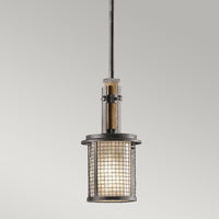 Sospensione Contemporanea Ahrendale Ferro Incudine Vetro 1 Luce E27