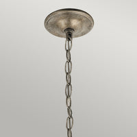 Lampadario Classico Rosalie Acciaio Oro Sterlina 8 Luci E14