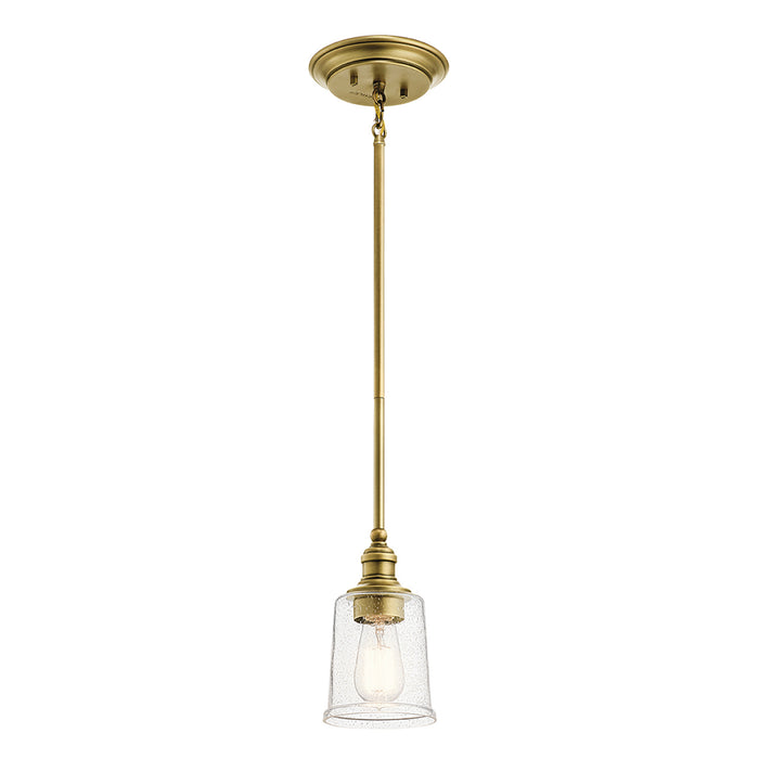 Sospensione Classica Waverly Acciaio Ottone Naturale Vetro 1 Luce E27