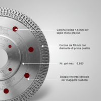 Disco diamantato per gres, marmo e cotto Ø 115 mm