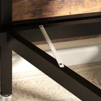 Tavolo da cucina pieghevole tavolo da pranzo pieghevole con 2 abbattibili 6 ruote per 4-6 persone 120 x 80 x 73 cm, marrone rustico