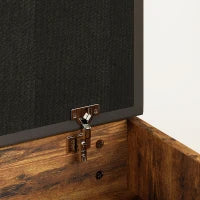 Scarpiera con Panchina a 2 Livelli, Vano Contenitore Integrato con Cuscino, Effetto Legno di Mogano