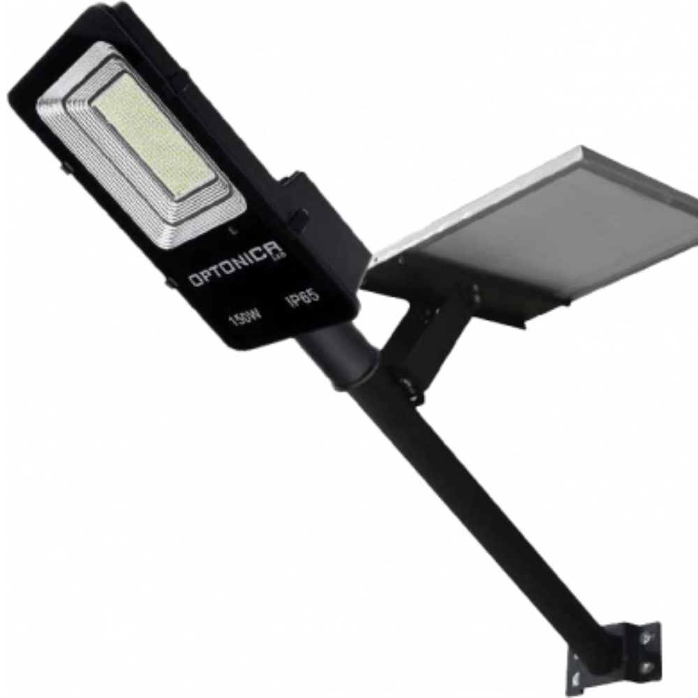 Lampione led ad energia solare con pannello solare separato + batteria 150 watt